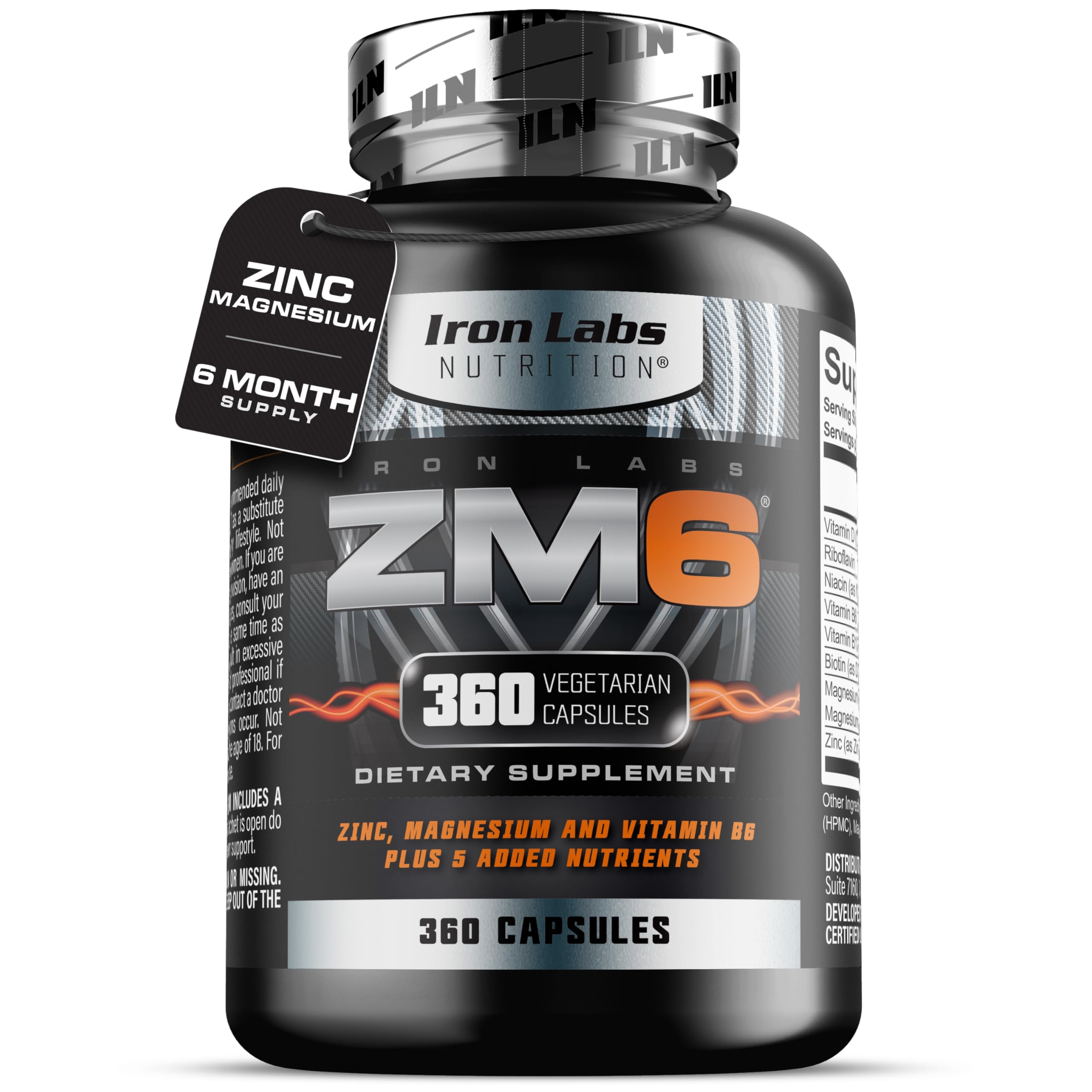 Front view of Iron Labs ZM6 bottle with label