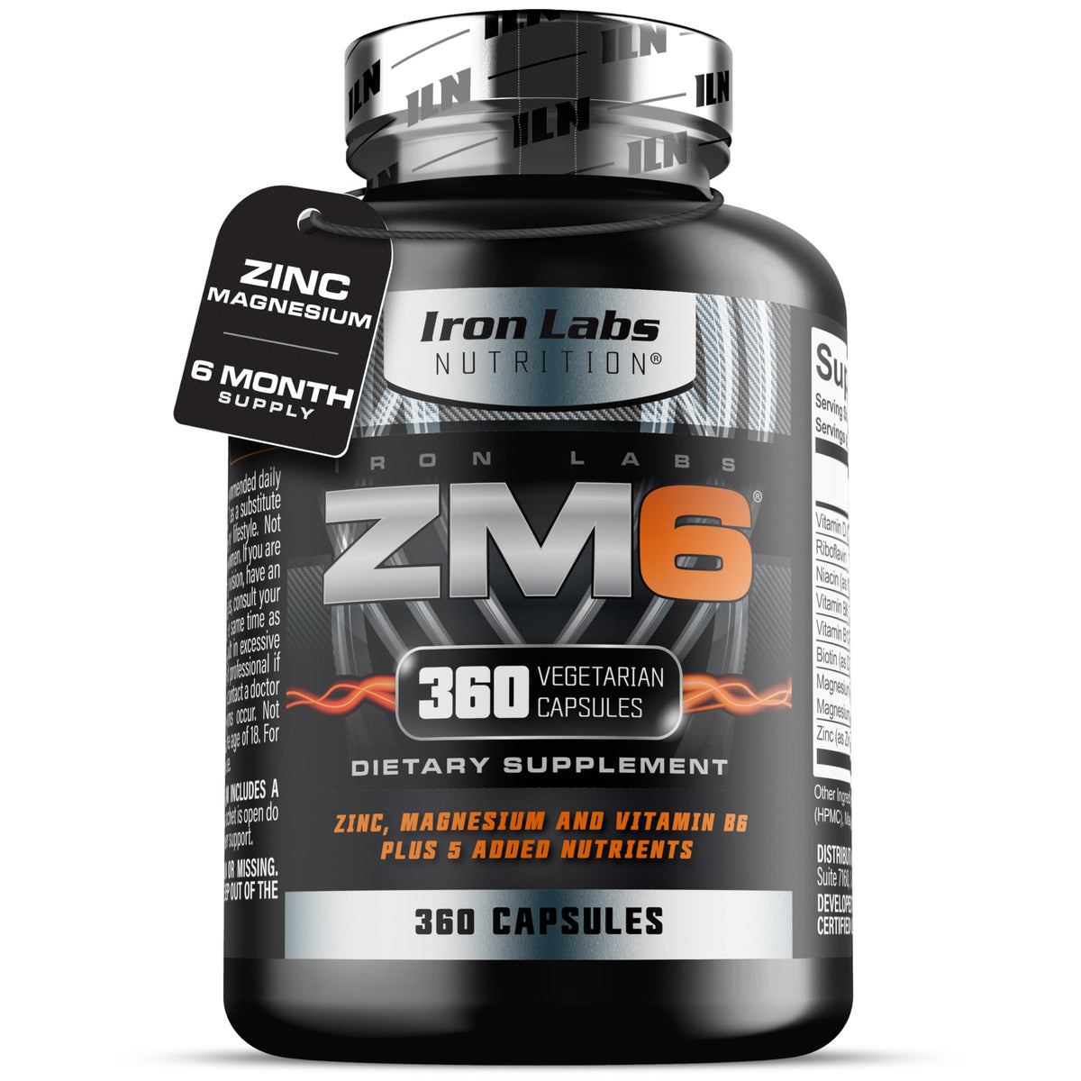 Front view of Iron Labs ZM6 bottle with label