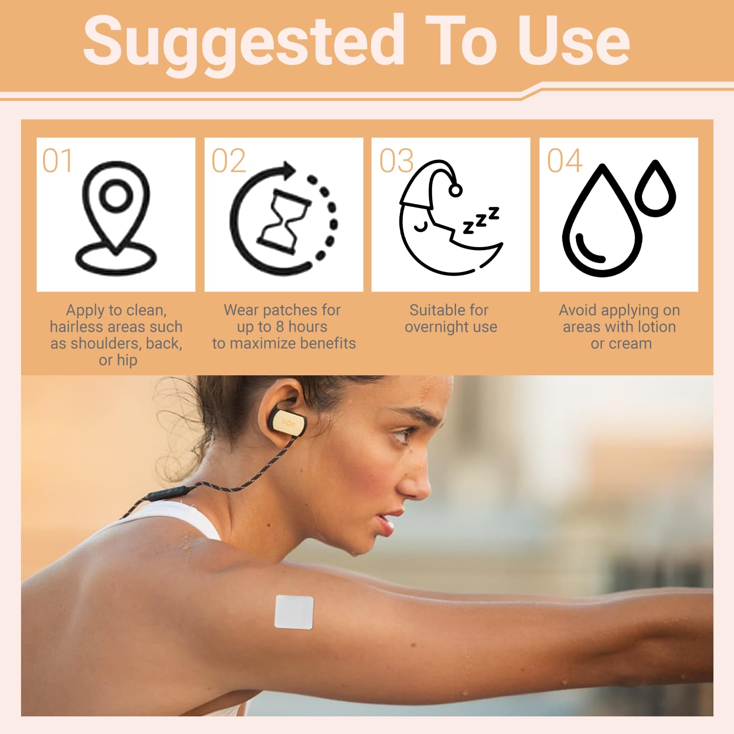 Package containing 60 patches for two months