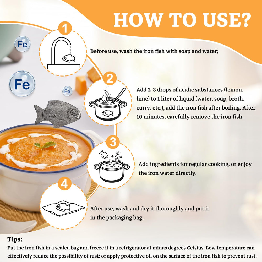 Iron Fish iron rich water preparation