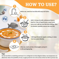 Iron Fish iron rich water preparation