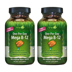 Irwin Naturals One-Per-Day Mega B12 1500mcg methylcobalamin bottle label