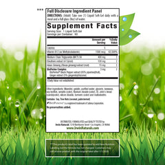 Close-up of Irwin Naturals bottle highlighting energy-boosting design