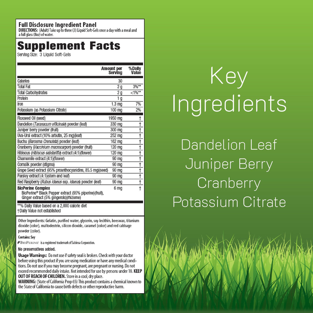 Close-up of Bloat-Away liquid soft-gels