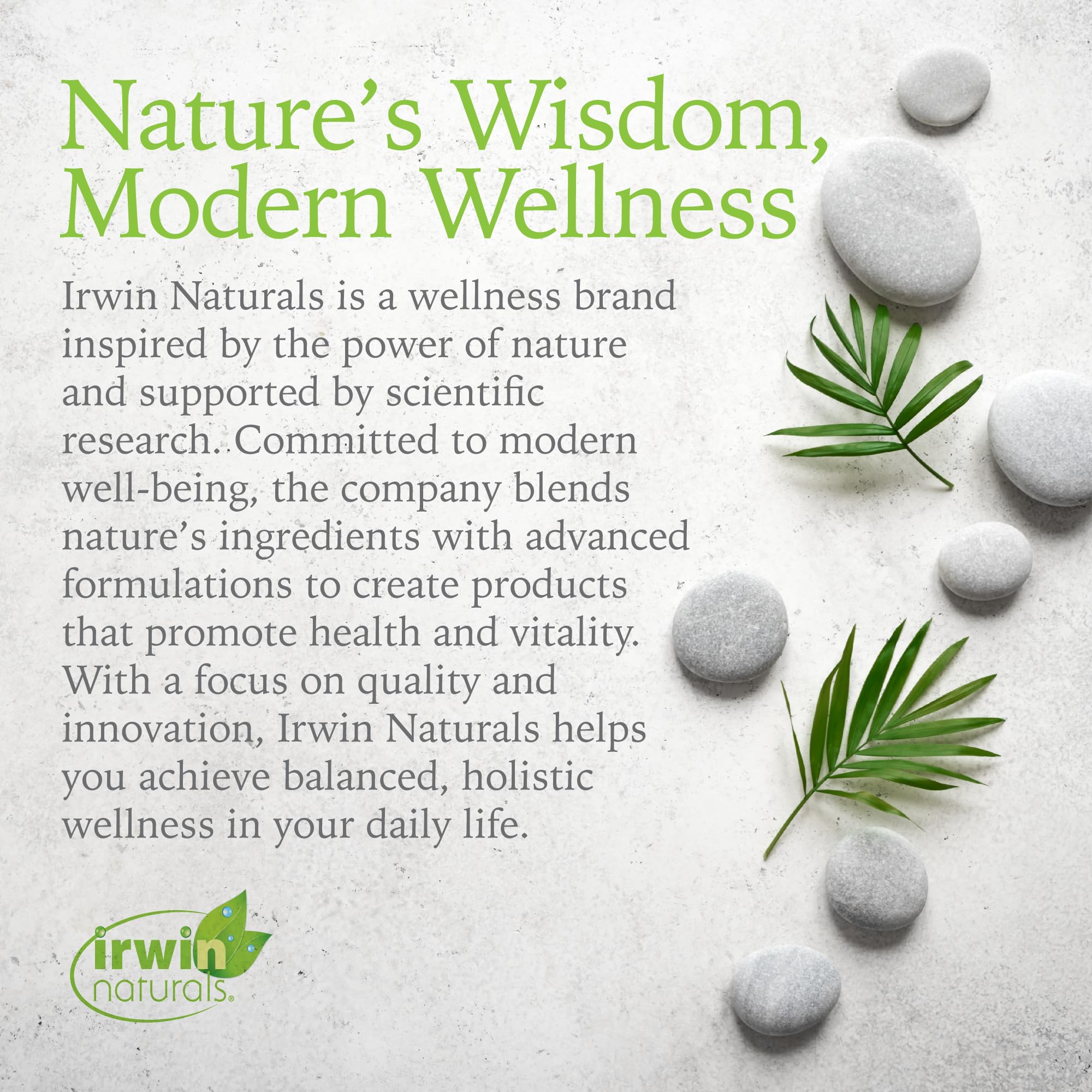 Irwin Naturals bottle with front label on white background