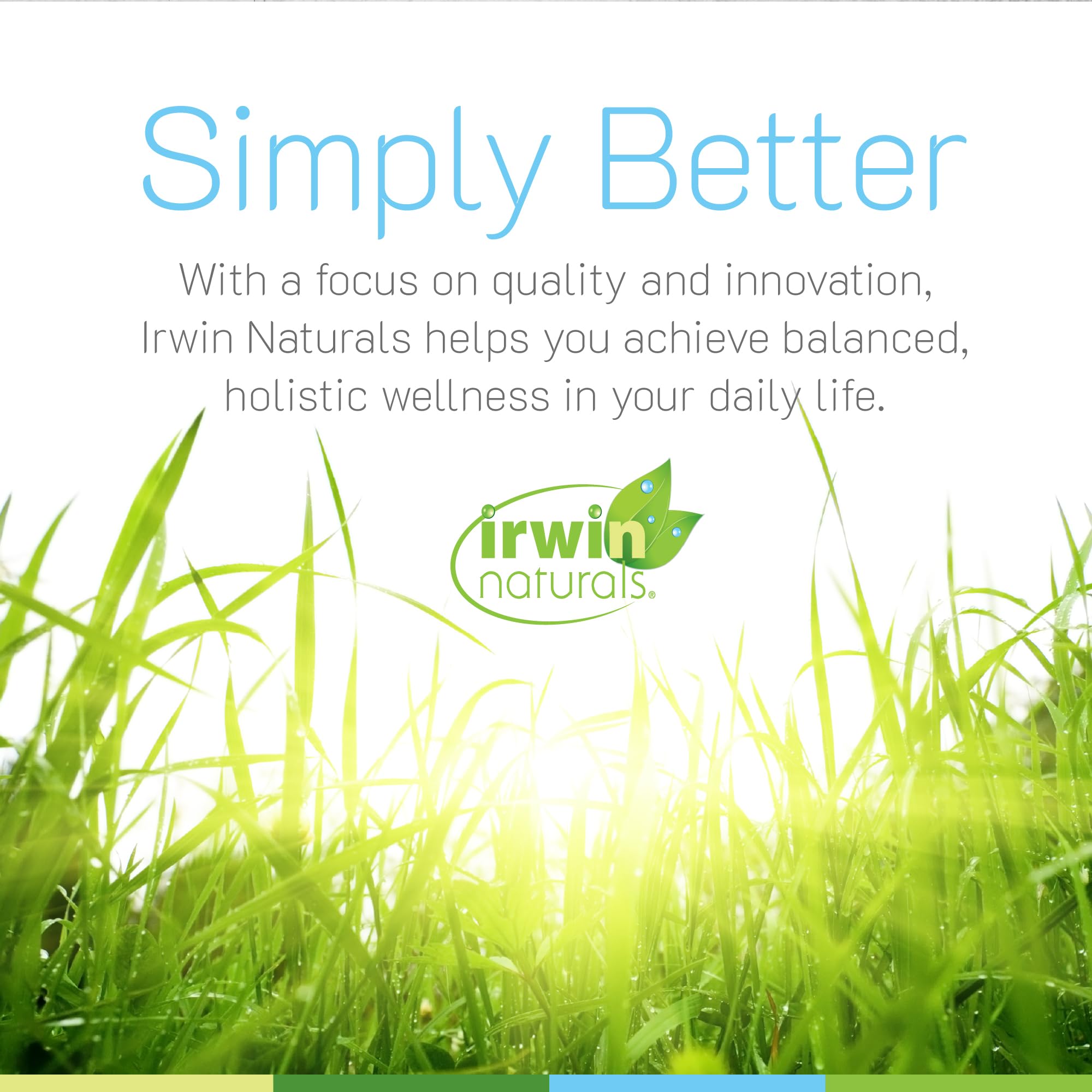 Bottled Irwin Naturals brain health supplement on white background