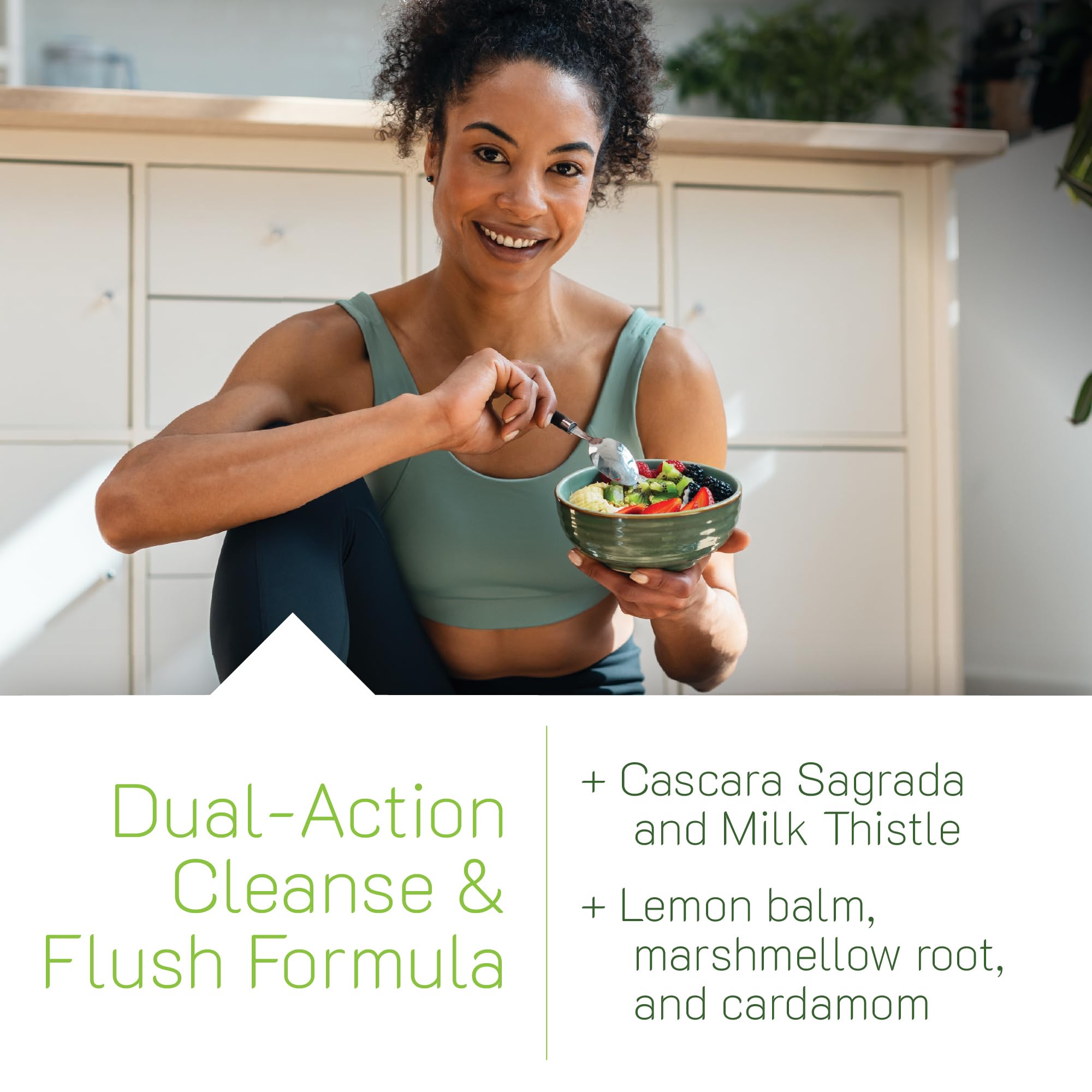 Irwin Naturals bottle with Milk Thistle, Dandelion Root, and Reishi for detox support.