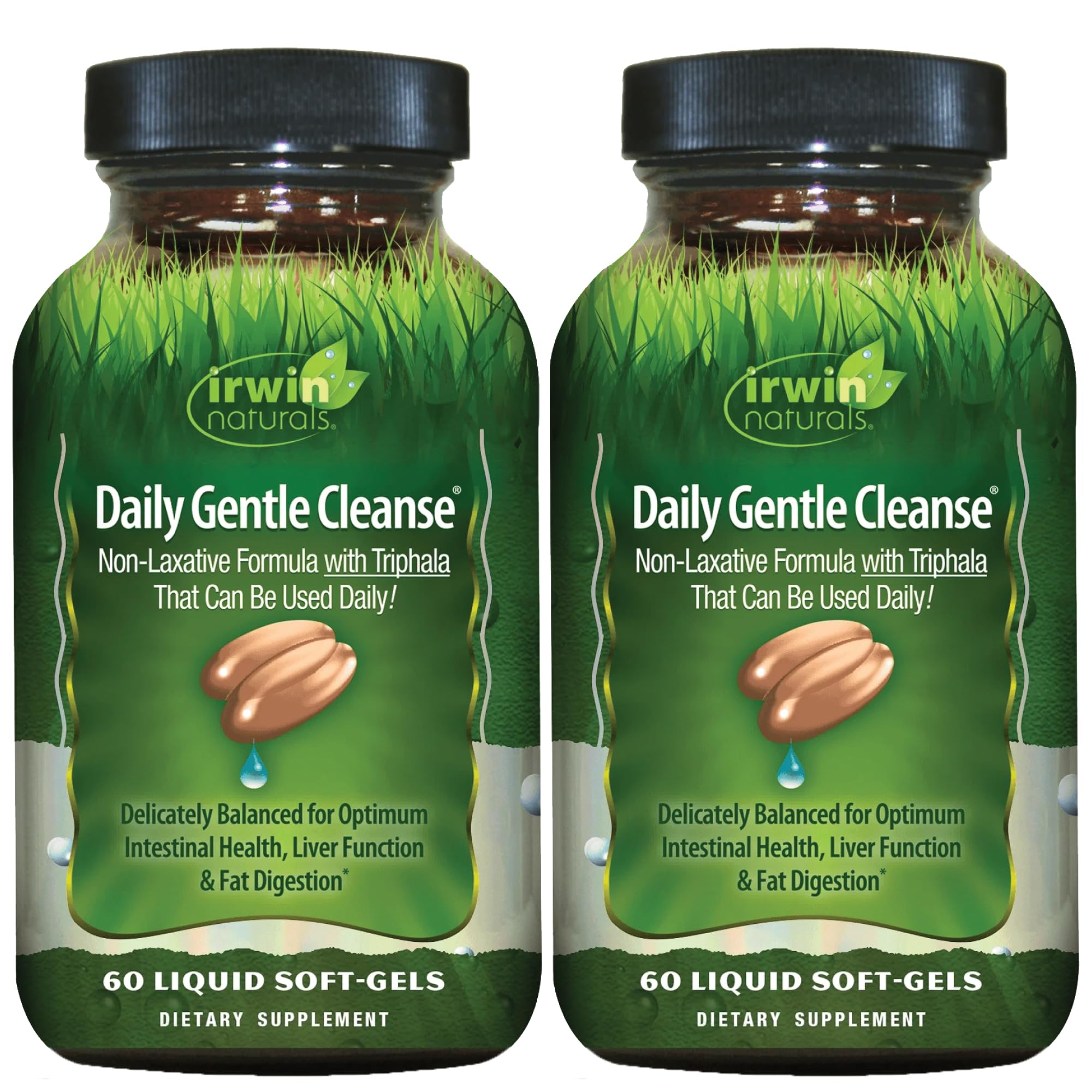 Irwin Naturals Daily Gentle Cleanse bottle front for daily digestive support.