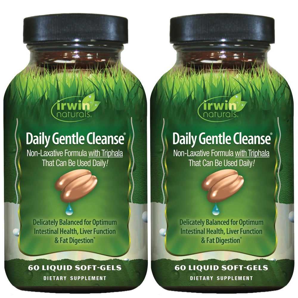 Irwin Naturals Daily Gentle Cleanse bottle front for daily digestive support.
