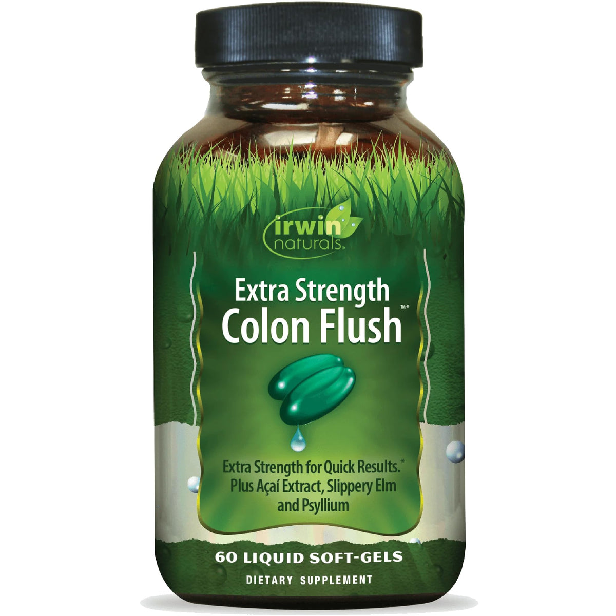 Irwin Naturals Colon Flush bottle with soft-gels for gentle digestive support