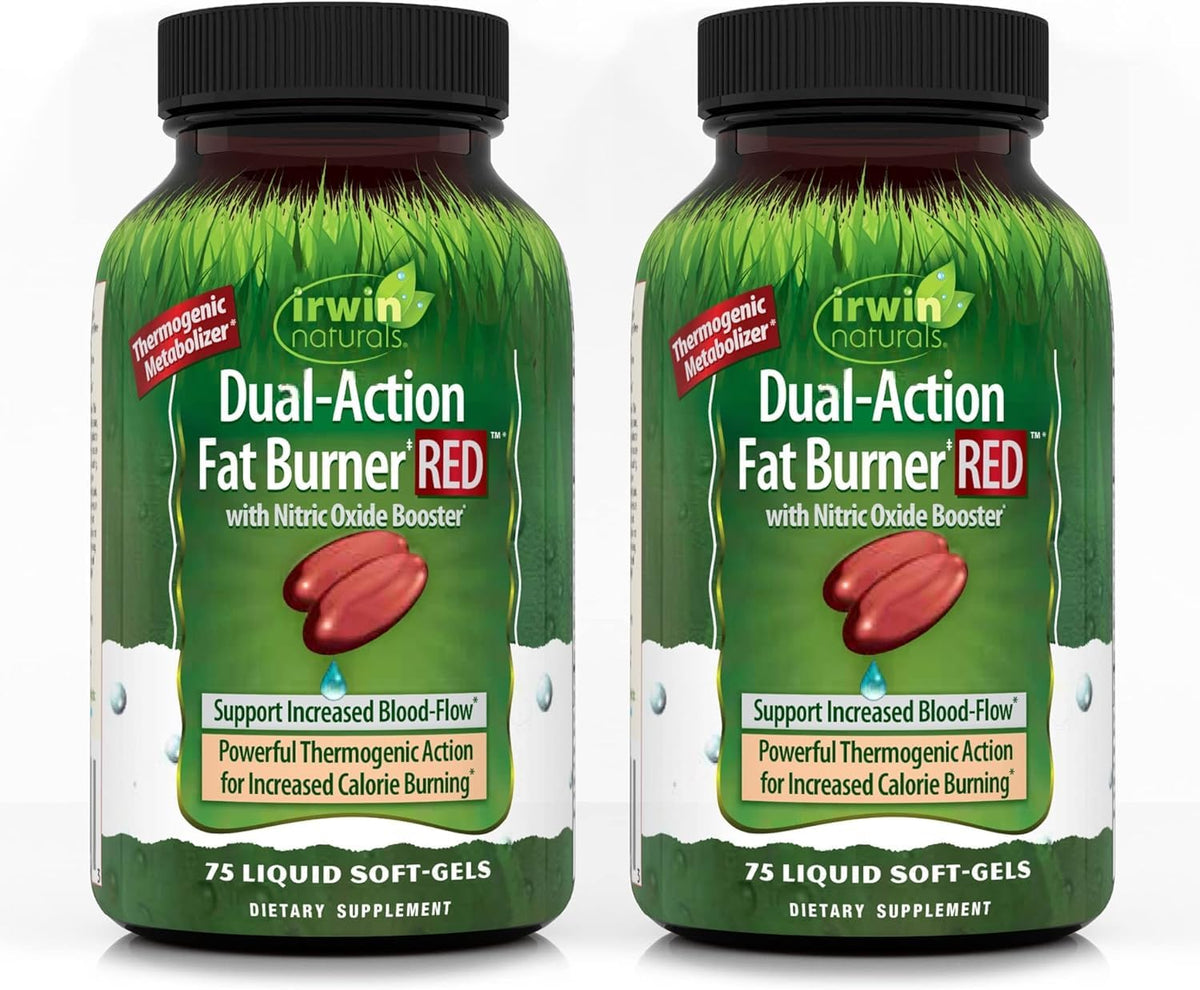 Irwin Naturals Dual-Action Fat Burner RED bottle - front view