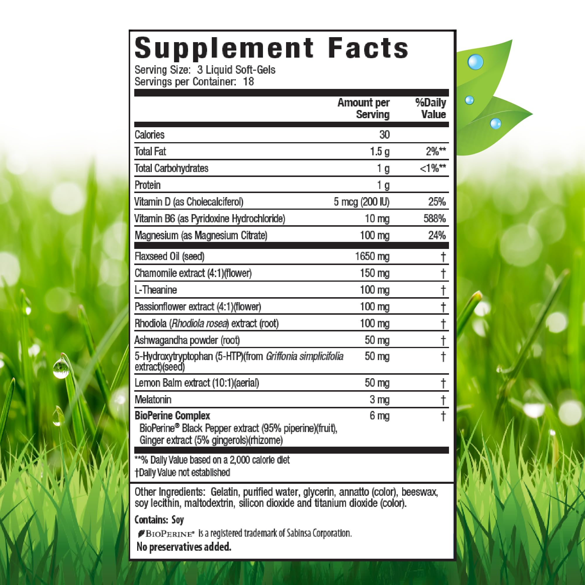 Close-up of Good Mood Sleep PM liquid softgels