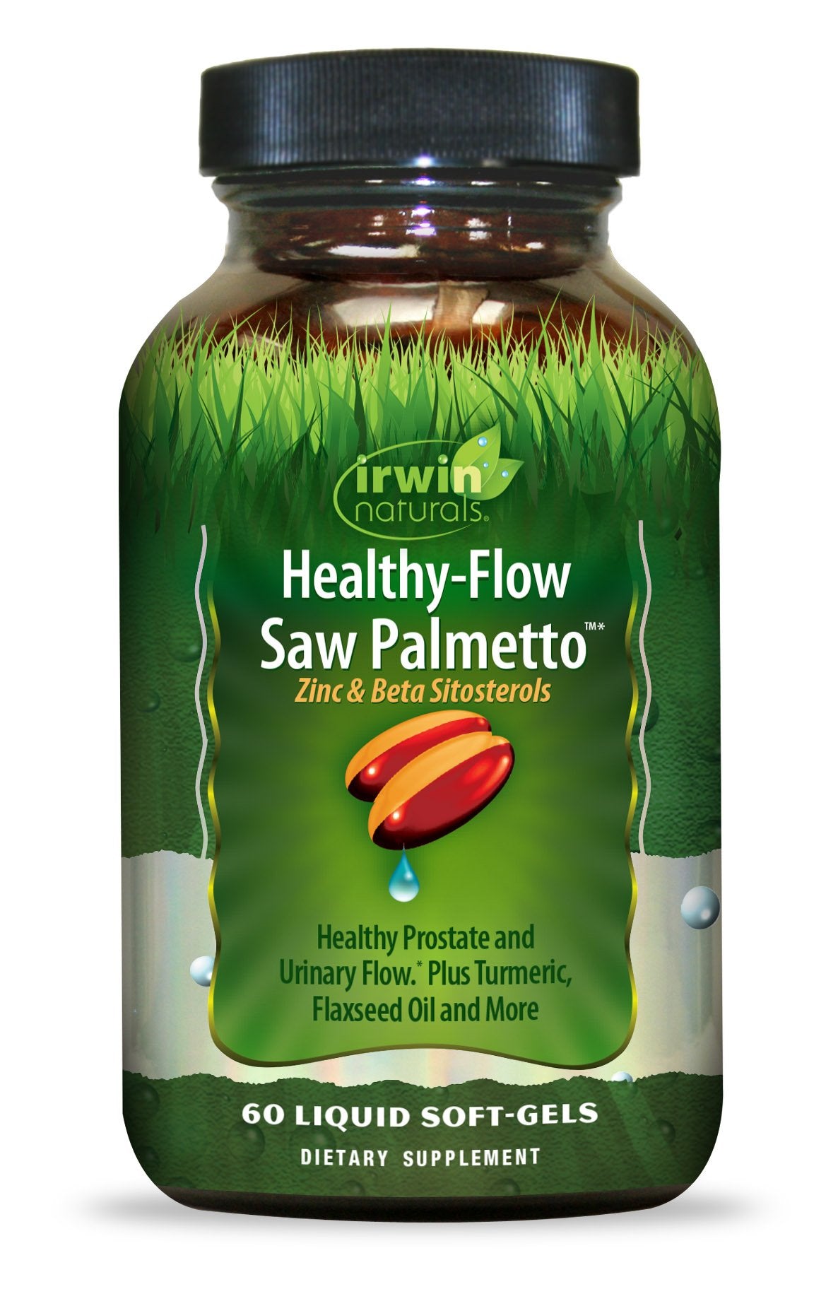 Illustration of beta-sitosterol, pumpkin seed oil and saw palmetto ingredients