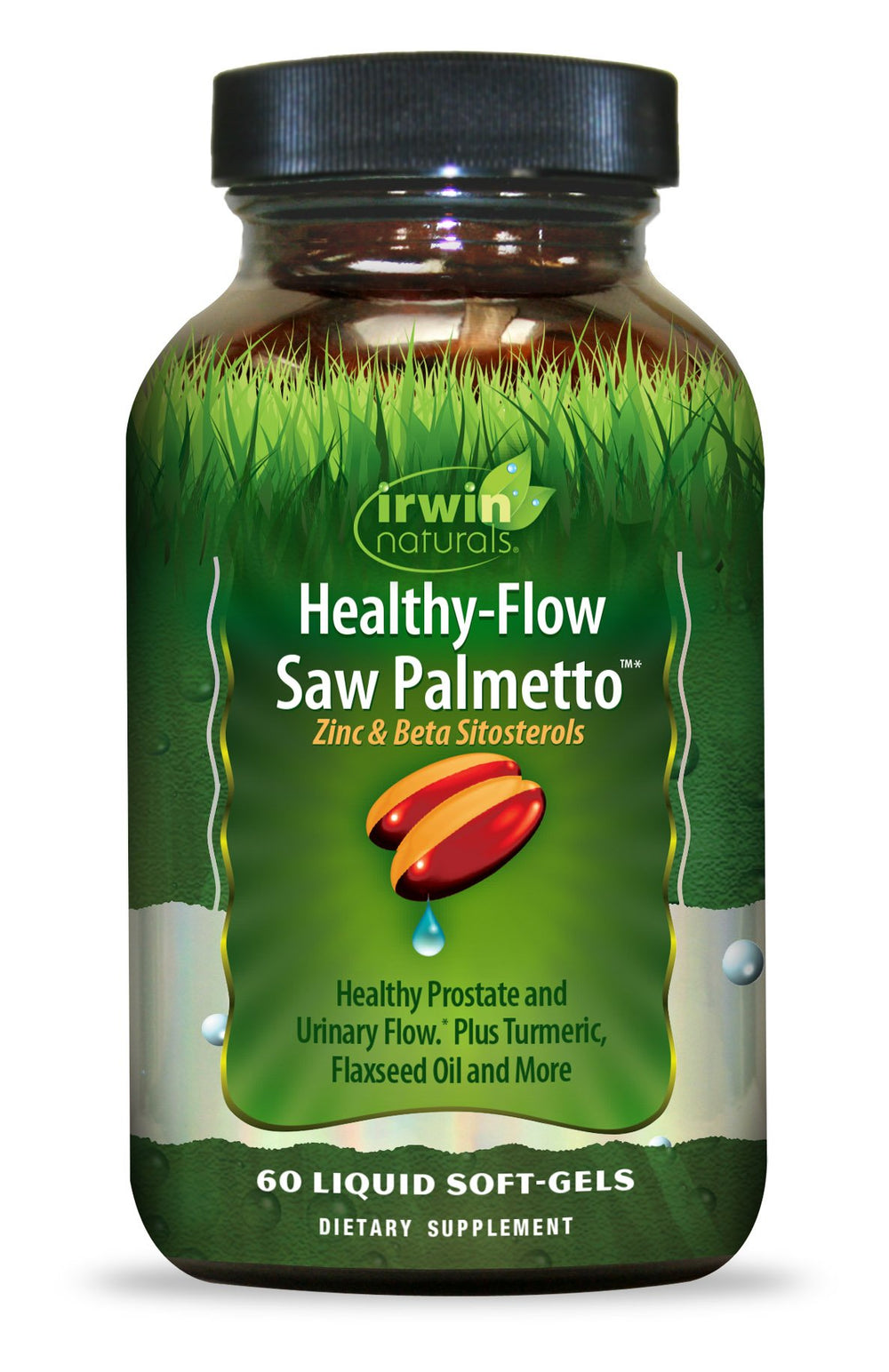 Illustration of beta-sitosterol, pumpkin seed oil and saw palmetto ingredients