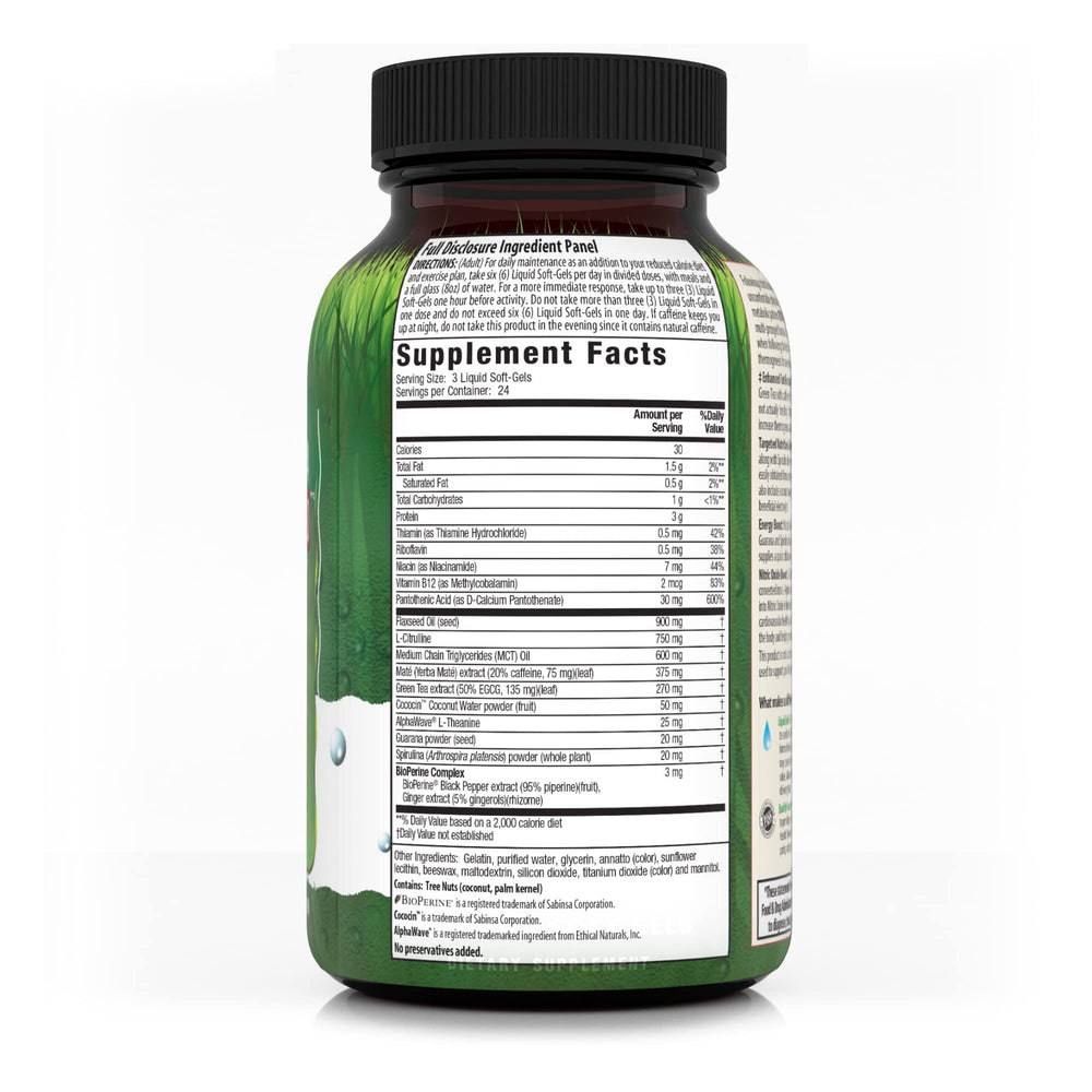 Close-up of Keto-Karma bottle label