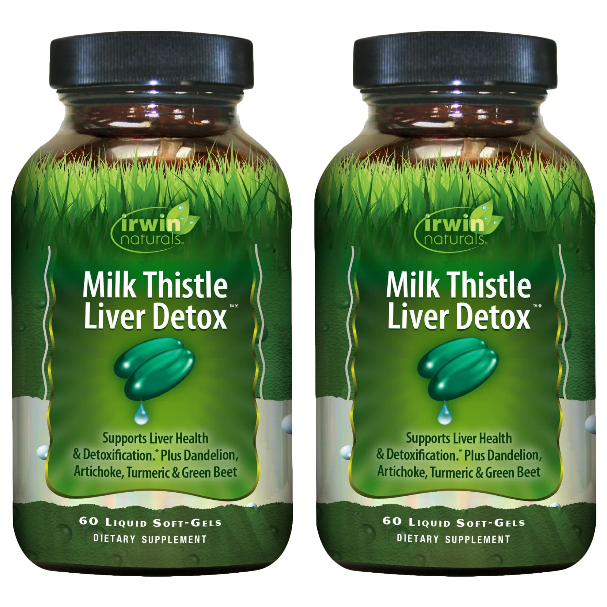 Irwin Naturals Milk Thistle Liver Detox bottle and packaging (pack of 2)