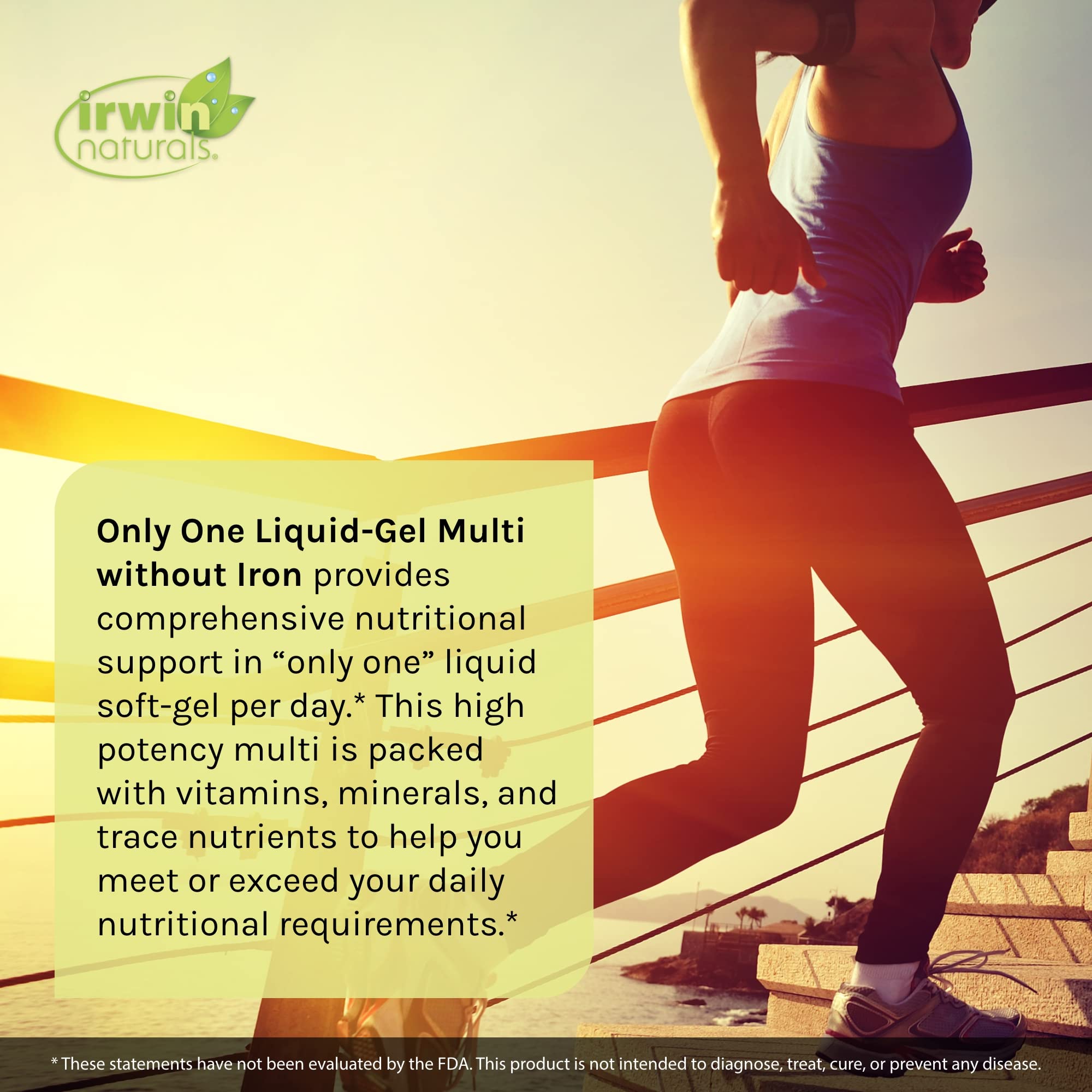 Irwin Naturals Only One Liquid-Gel Multi bottle on display
