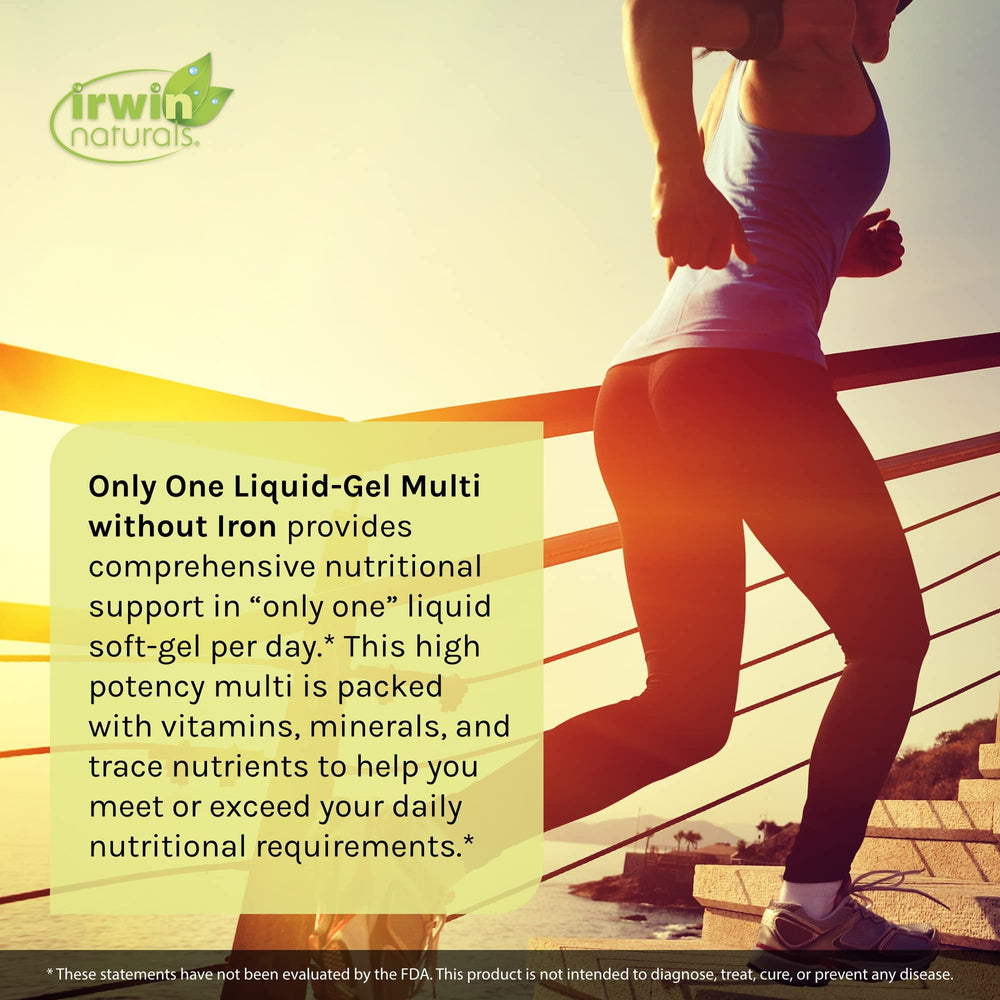 Irwin Naturals Only One Liquid-Gel Multi bottle on display