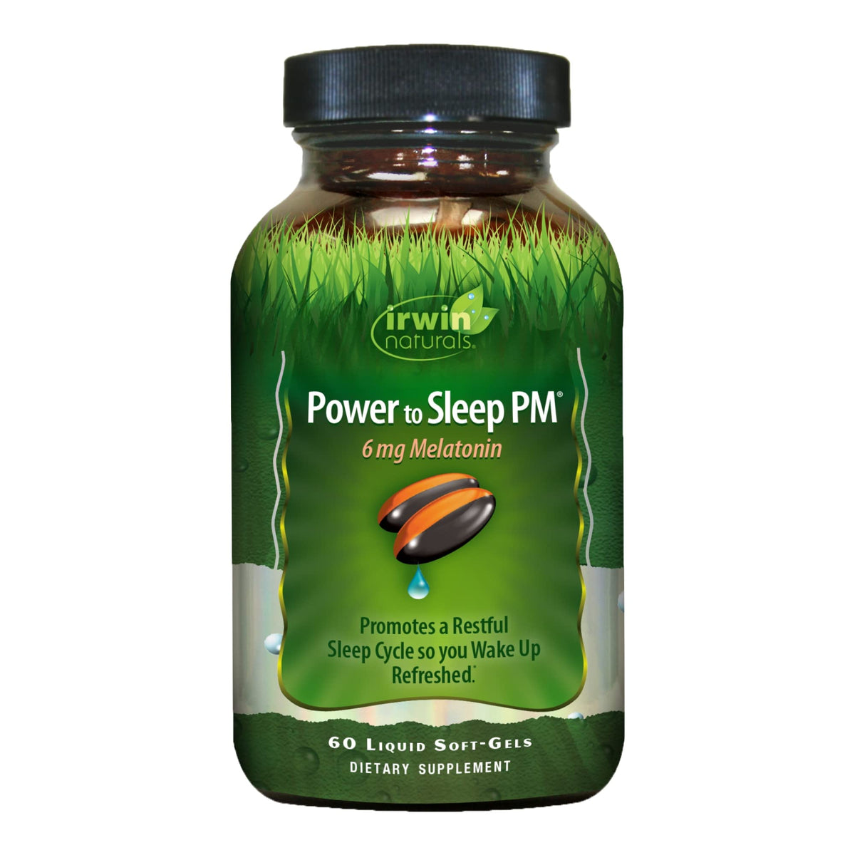 Irwin Naturals Power to Sleep PM bottle and packaging