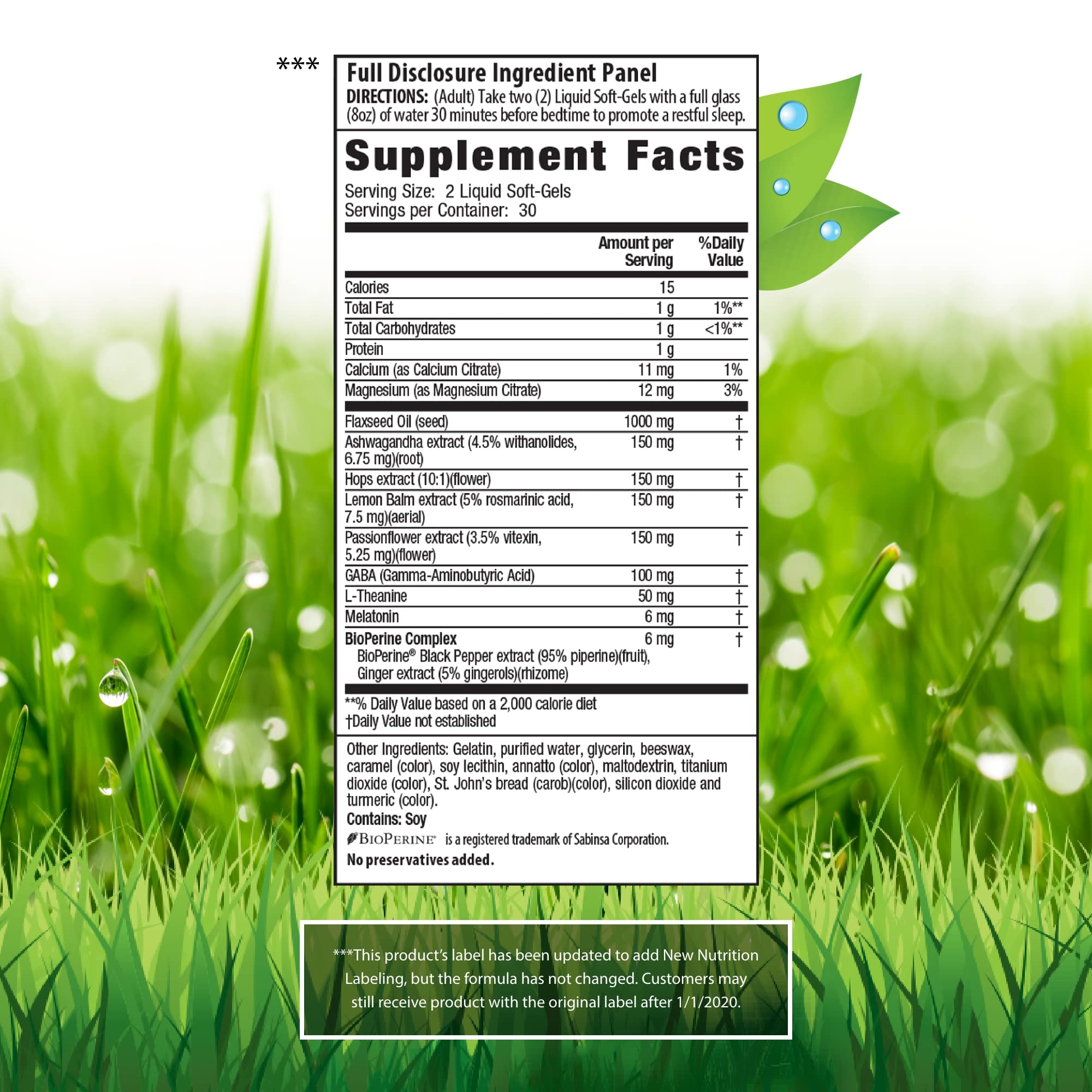 Soft-gel capsules of Power to Sleep PM