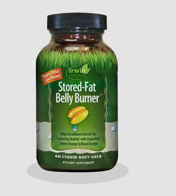 Irwin Naturals Stored-Fat Belly Burner bottle with 60 soft-gels per bottle, pack of 2