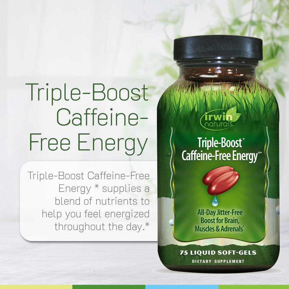 Irwin Naturals Triple Boost bee pollen royal jelly blend shown for nutrient-dense energy support