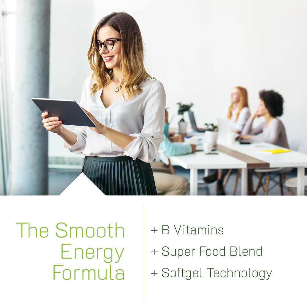 Irwin Naturals triple-boost energy label close-up highlights caffeine-free formula.