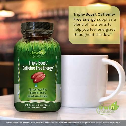 Irwin Naturals triple-boost soft-gels pour for easy daily dosing.