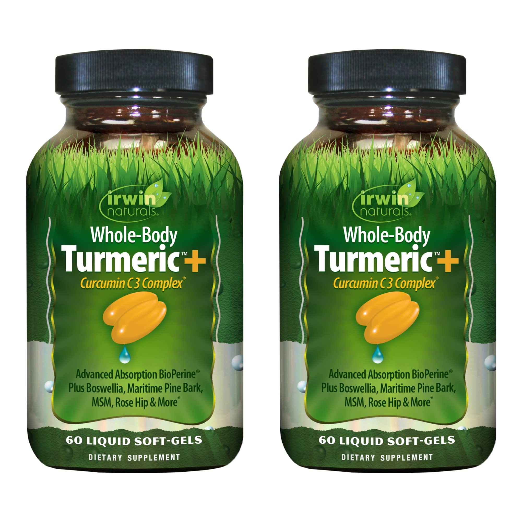 Irwin Naturals Turmeric Curcumin C3 Complex two-pack bottle