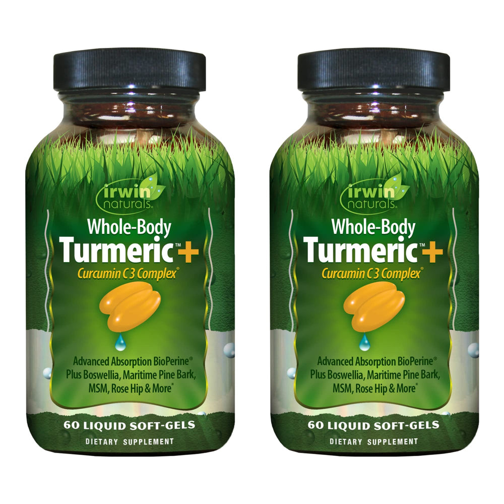 Irwin Naturals Turmeric Curcumin C3 Complex two-pack bottle