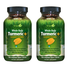 Irwin Naturals Turmeric Curcumin C3 Complex two-pack bottle