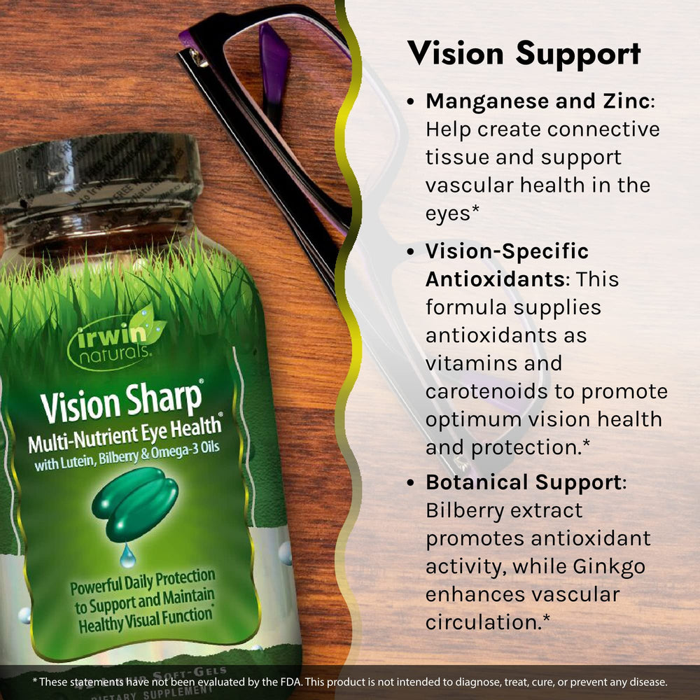 Lutein, bilberry and omega-3 ingredients in Vision Sharp