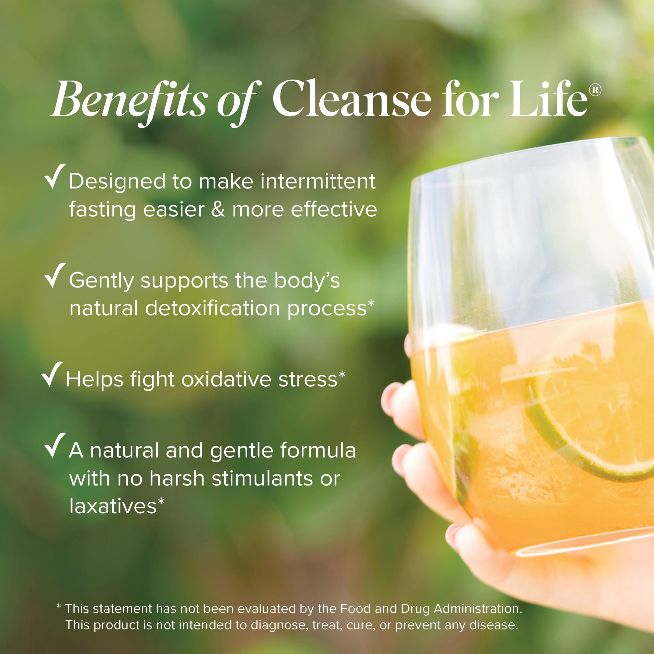 Isagenix Cleanse for Life Peach Mango bottle label shows vitamin and mineral blend