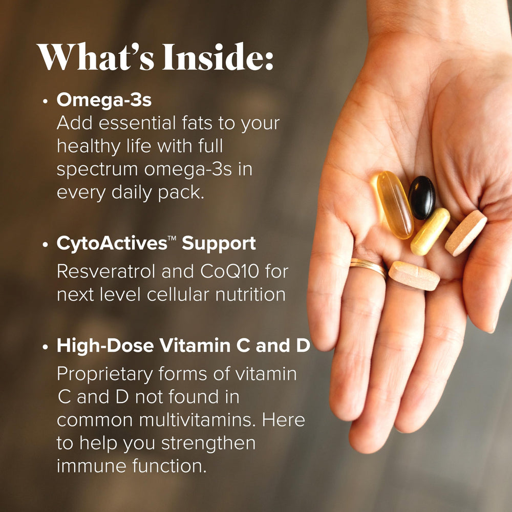 Isagenix Complete Essentials Women bottle in use for easy daily supplementation.