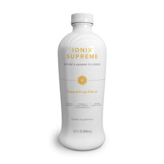 Isagenix Ionix Supreme 32 oz bottle in natural fruit flavor