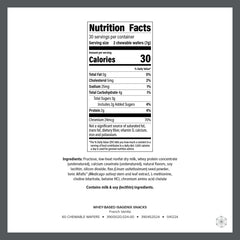 Close-up of Isagenix Snacks French Vanilla whey-based chewable wafers