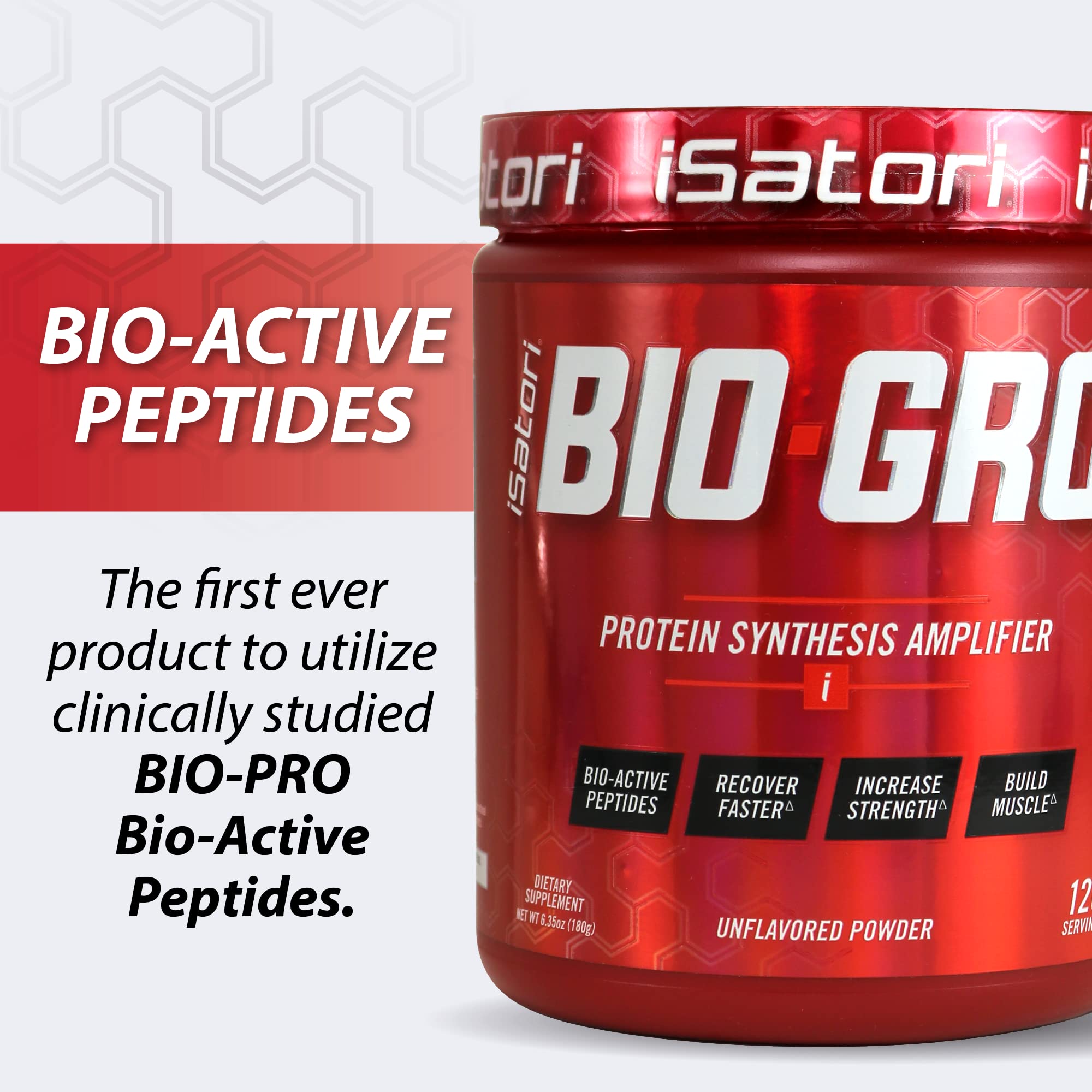 iSatori BIO-GRO growth factors illustrate potential muscle development support.
