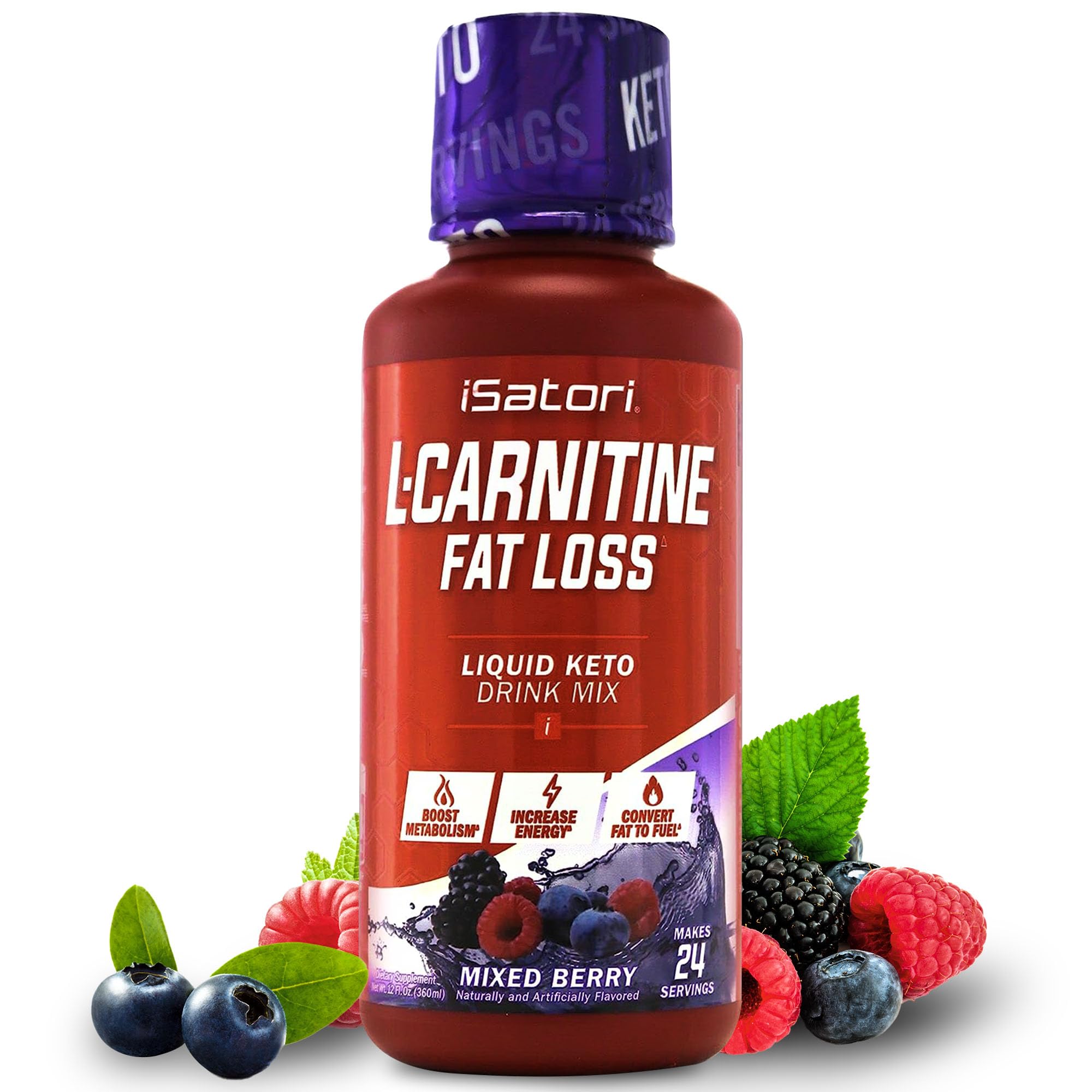 iSatori L-Carnitine 1500 bottle showcases triple-blend formula for energy support.