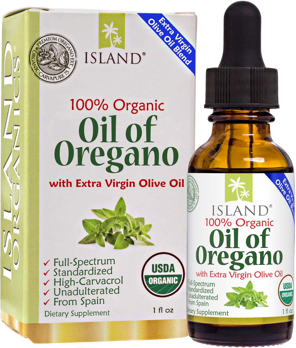 Island Nutrition Oil of Oregano Organic Liquid Drops 1 oz bottle