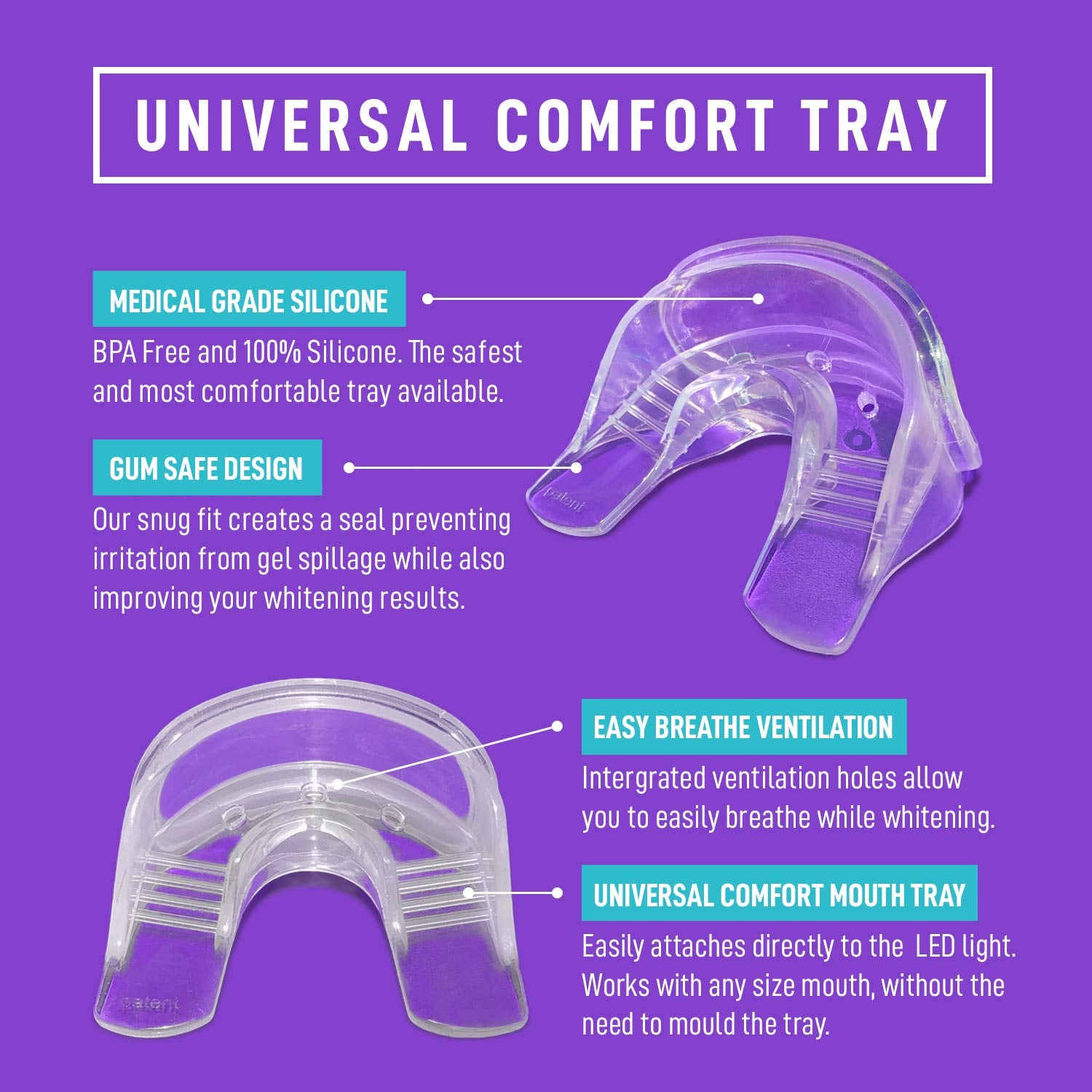 Comfort mouth tray for iSmile whitening