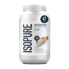 Isopure Zero Carb Whey Isolate Unflavored 3 lb container with 47 servings