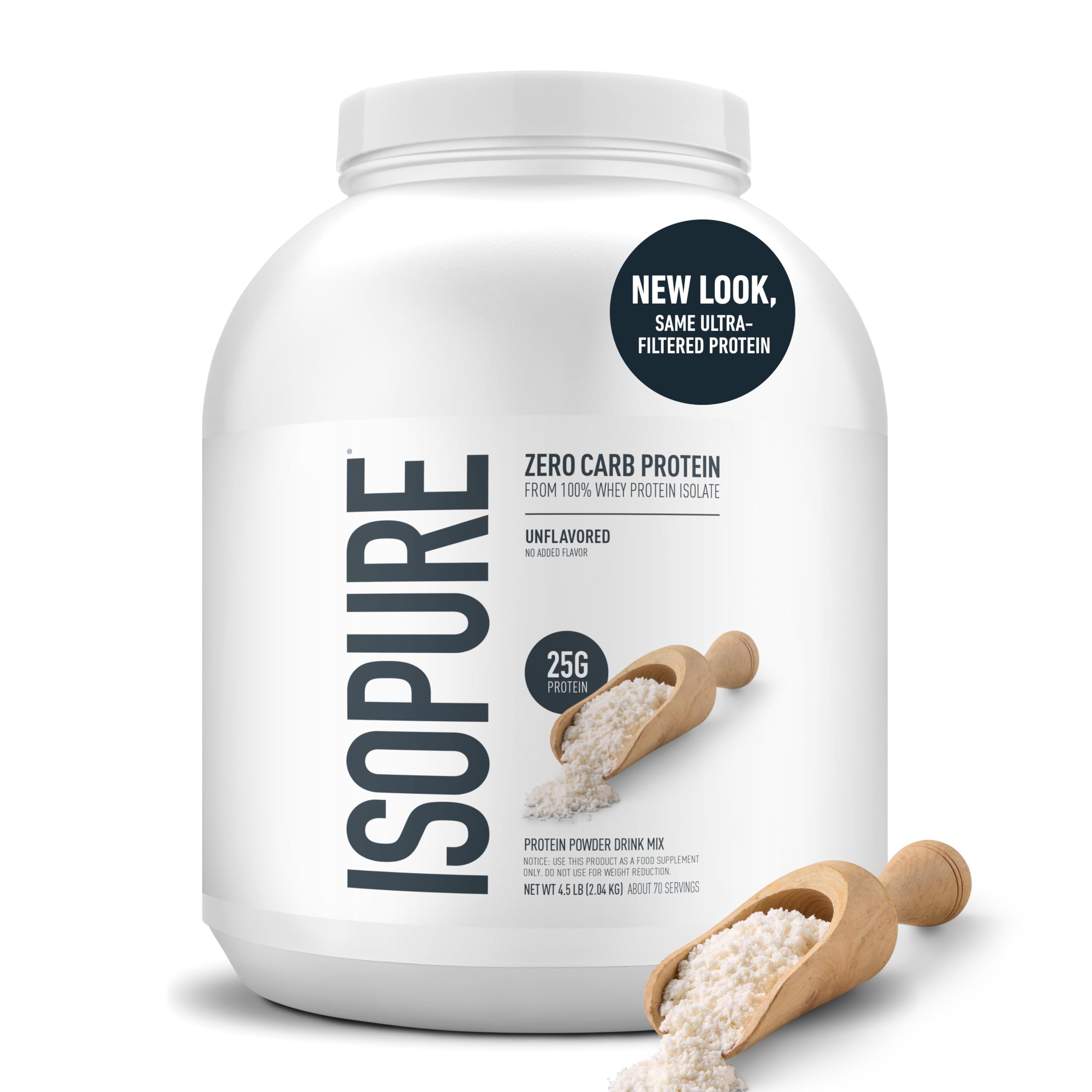 Lactose-free and gluten-free Isopure whey protein isolate