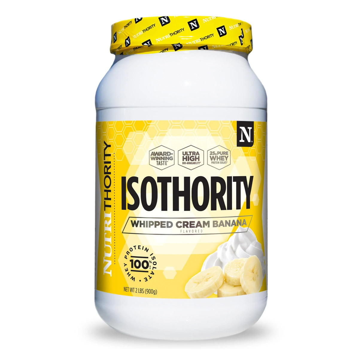 Isothority Whey Protein Isolate Whipped Cream Banana 2lb front view