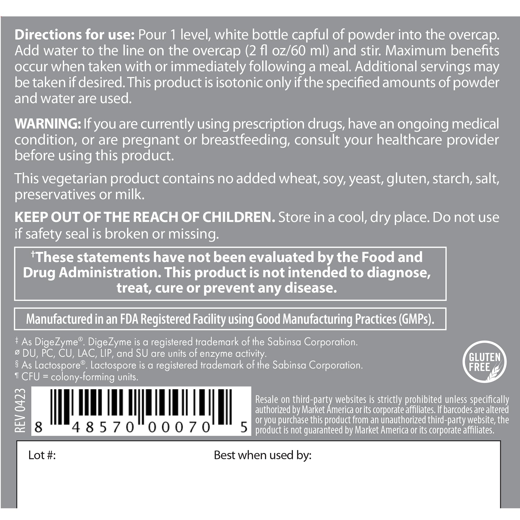 Powder-to-liquid mixing with water in a glass