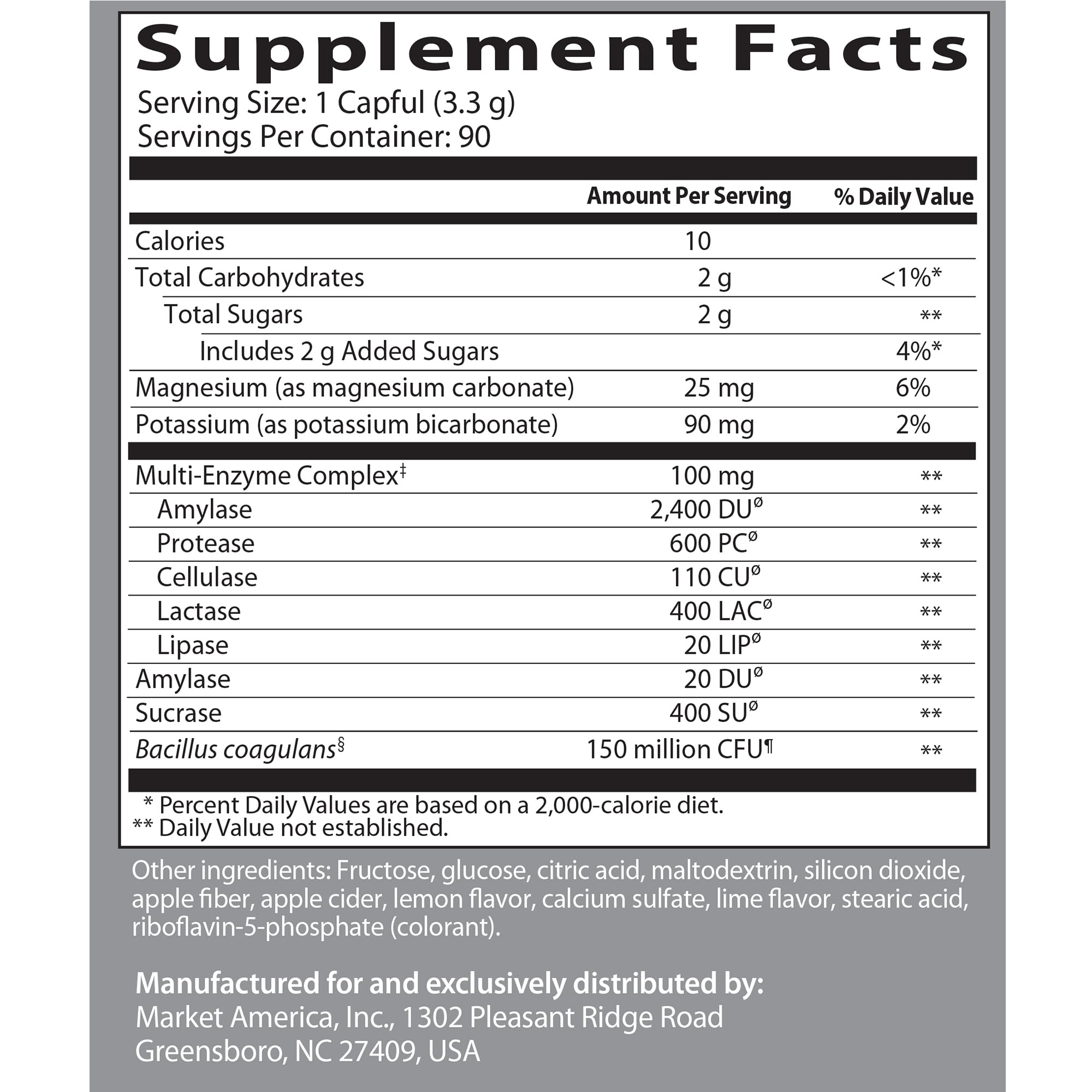 Digestive health concept showing gut-friendly enzymes and probiotics