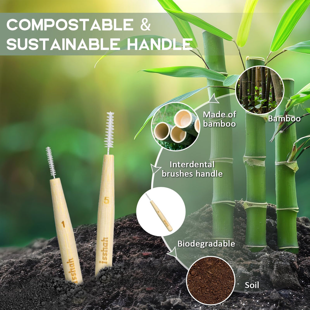 Ergonomic handle on interdental brush for better control