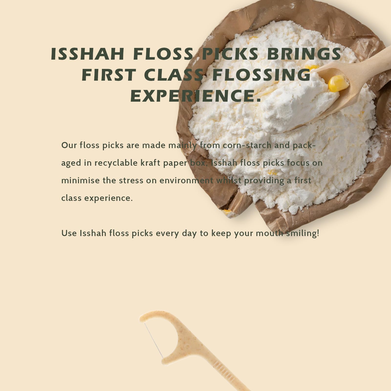 Shred-resistant floss picks by Isshah mint