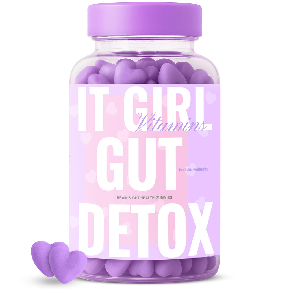 It Girl Gut Detox bottle-front shows daily vegan digestion support.