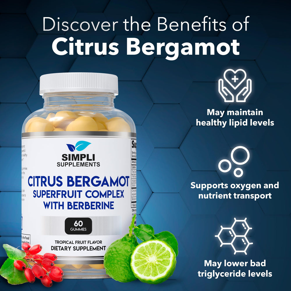 Italian Citrus Bergamot 500mg bottle on white background