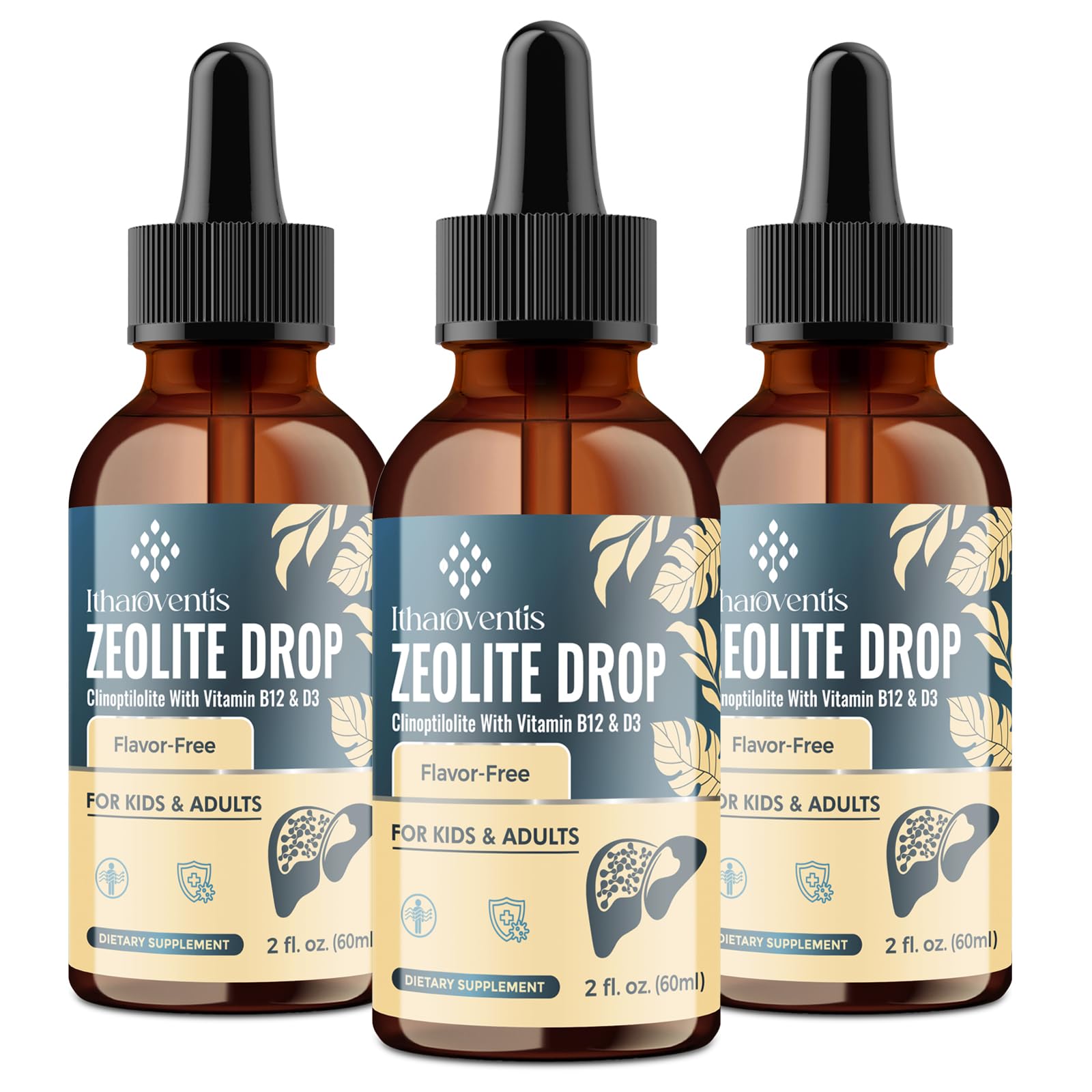 Itharoventis Zeolite Drops bottle for convenient daily wellness